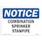 Signmission OSHA Notice, 5" Height, Combination Sprinkler Standpipe Sign, 7" X 5", Landscape OS-NS-D-57-L-10709 - alternate 1